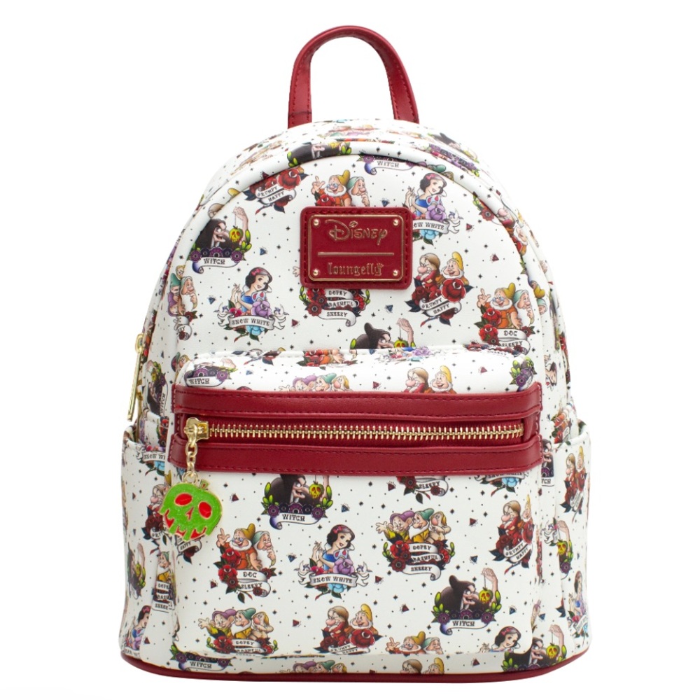 Loungefly Disney Snow White Tattoo AOP Mini Backpack